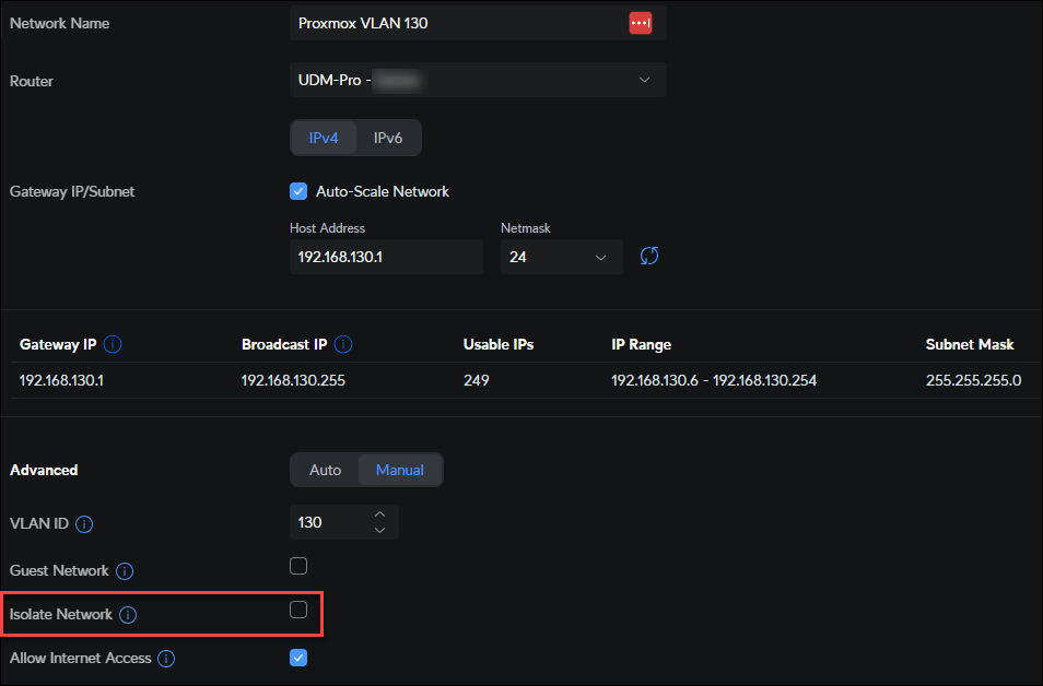 create vlan