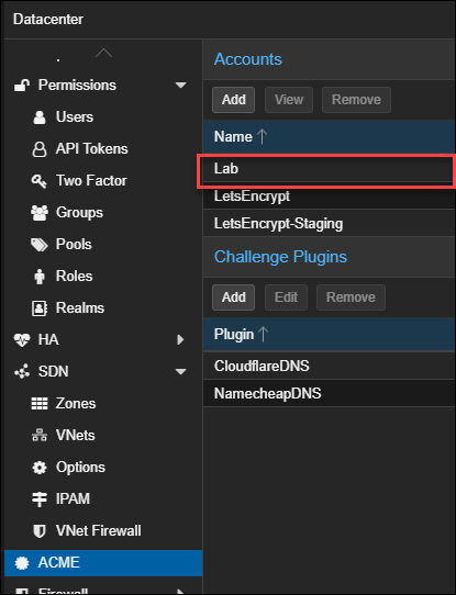 Proxmox ACME List